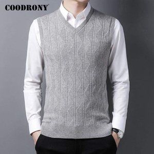 COODRONY Brand Sweater Men Autumn Winter Soft Warm Vest Men Clothes 2020 New Arr